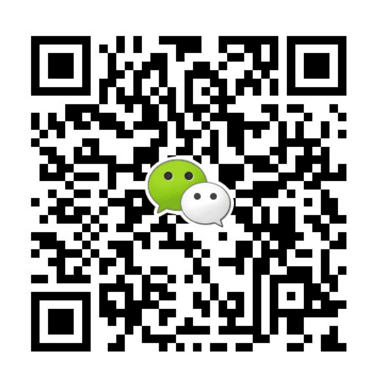 A QR code with the WeChat logo in the center.